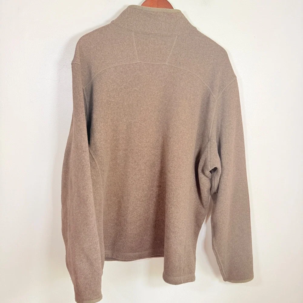 The North Face Gordon Lyons Quarter Zip Sweater Fleece Pullover Size XL Brown